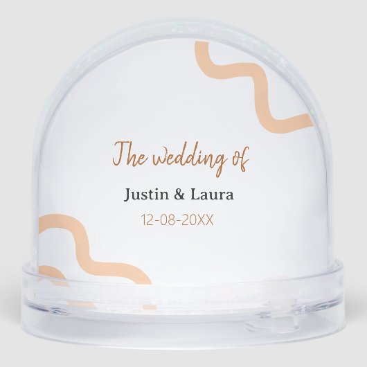 The wedding of add bride groom name date peach (裏面)