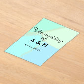 The wedding of add couple name initial letter date アクリル招待状 (レイダウン)