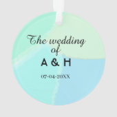 The wedding of add couple name initial letter date オーナメント (裏面)