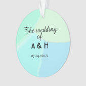 The wedding of add couple name initial letter date オーナメント (正面)