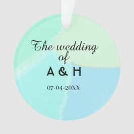 The wedding of add couple name initial letter date オーナメント