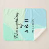 The wedding of add couple name initial letter date シェルパブランケット (正面(横))
