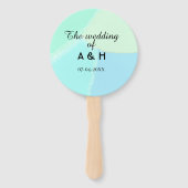 The wedding of add couple name initial letter date ハンドファン (裏面)