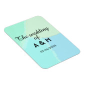 The wedding of add couple name initial letter date マグネット (右側)