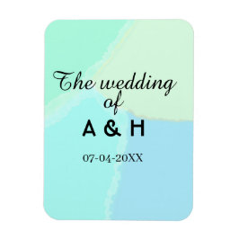 The wedding of add couple name initial letter date マグネット