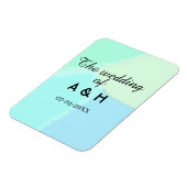 The wedding of add couple name initial letter date マグネット (左側)