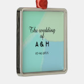 The wedding of add couple name initial letter date メタルオーナメント (右)