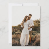 The Wedding of Overlay Photo Simple Black White 招待状 (裏面)