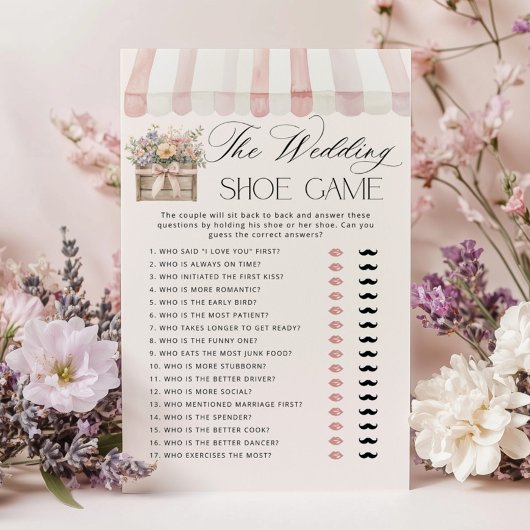 The wedding shoe game Off the Market Bridal game