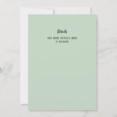 The Wedding Sign Says Hand Drawn Watercolor Rustic 招待状 (裏面)