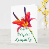 The Weeght悔やみや弔慰Lilyフラワーカード カード (黄色い花)