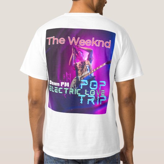 The Weeknd Logo Inspired Stylish T-Shirt for Fans Tシャツ (裏面)