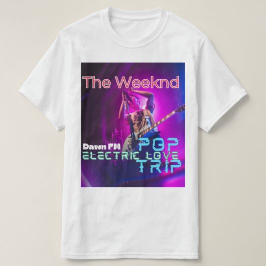 The Weeknd Logo Inspired Stylish T-Shirt for Fans Tシャツ (デザイン正面)