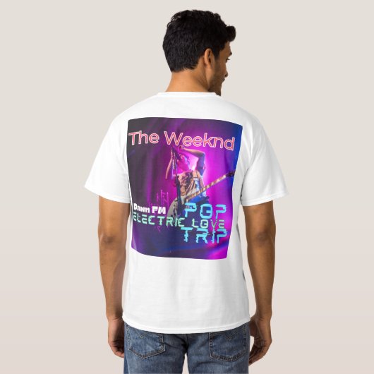 The Weeknd Logo Inspired Stylish T-Shirt for Fans Tシャツ (裏面フル)