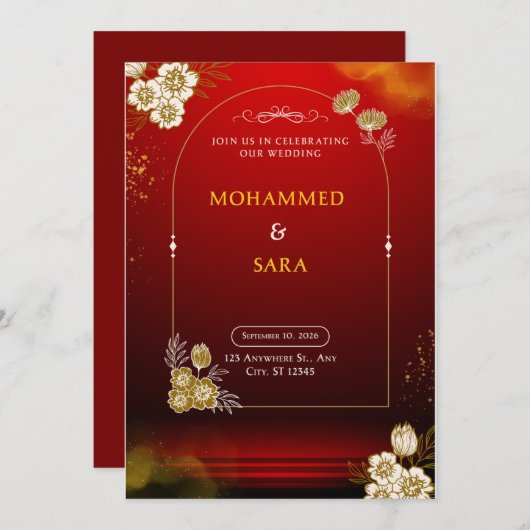 The Weidiing Invitation 招待状 (正面/裏面)