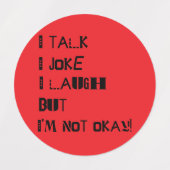 The Weight of Laughter – Mental Health Awareness ラベル (デザイン1)