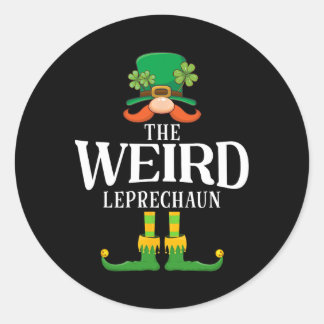 The Weird Leprechaun St Patricks Day Matching  ラウンドシール