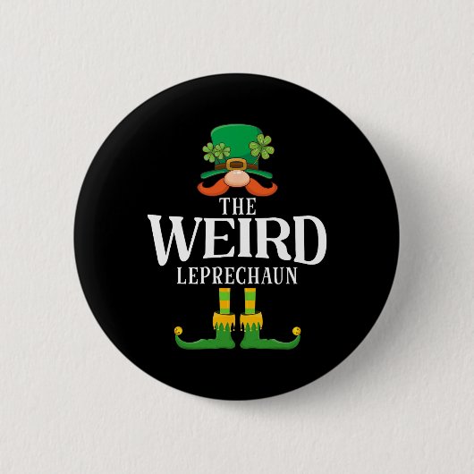 The Weird Leprechaun St Patricks Day Matching 缶バッジ (正面)