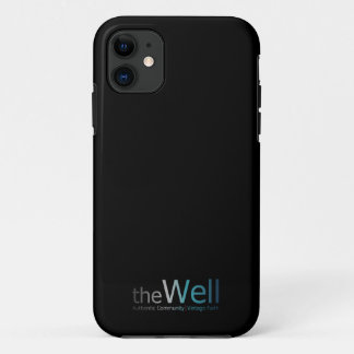 The Wellロゴ付きの黒い電話ケース iPhone 11 ケース