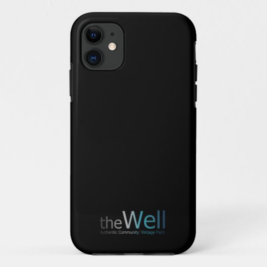 The Wellロゴ付きの黒い電話ケース Case-Mate iPhoneケース (裏面)