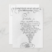 The Well Temperedの手書きタイトルページ ポストカード (正面/裏面)