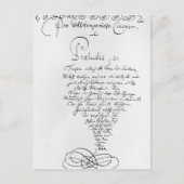 The Well Temperedの手書きタイトルページ ポストカード (正面)