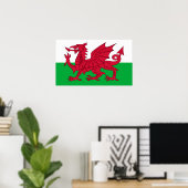 The Welsh Flag ポスター (ホームオフィス)