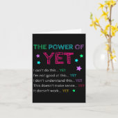 The Wer Of Yet Back To School Insrational Teacher  カード (黄色い花)