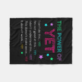 The Wer Of Yet Back To School Insrational Teacher  フリースブランケット (正面(横))