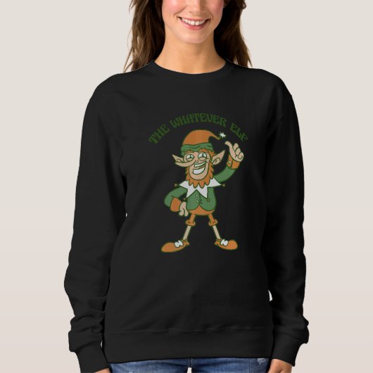 The Whatever Elf Cute Ugly Christmas Sweater   スウェットシャツ (正面)