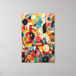 The Whimsical Mid-Century Abstract Shapes Canvas キャンバスプリント