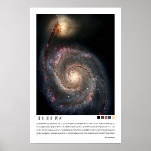 The Whirlpool Galaxy (51a, M51a, NGC 5194) ポスター (正面)
