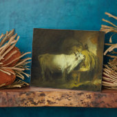 The White Bull in the Stable (キャンバス上の油) フォトプラーク (側面)