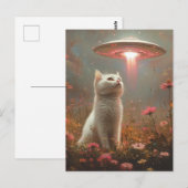 The White Cat and a UFO ポストカード (正面/裏面)