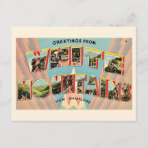 The White Mountains of NH Postcard