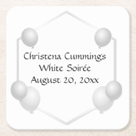 The White Soirée Birthday スクエアペーパーコースター