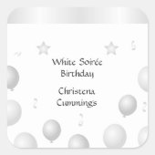 The White Soirée Birthday Celebration スクエアシール (正面)
