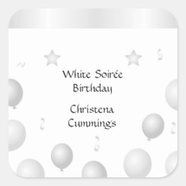 The White Soirée Birthday Celebration スクエアシール