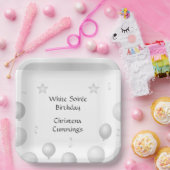 The White Soirée Birthday Celebration ペーパープレート (パーティー)