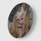 The White Witch Painting by Alfred Fox ラージ壁時計 (傾斜)