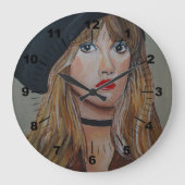 The White Witch Painting by Alfred Fox ラージ壁時計 (正面)