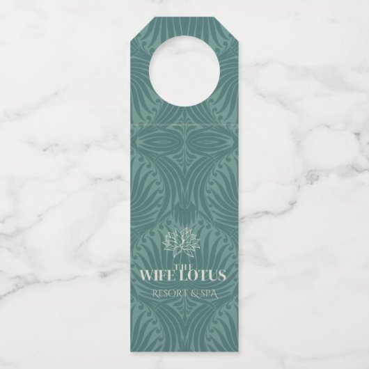 The Wife Lotus Bachelorette Theme Water Bottles ボトルネックタグ (正面)