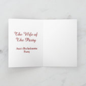 The wife of the party bachelorette party name date カード (内部)