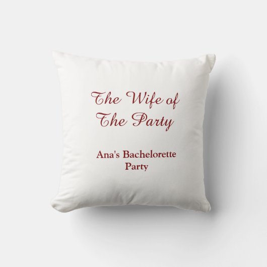 The wife of the party bachelorette party name date クッション (正面)
