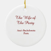 The wife of the party bachelorette party name date セラミックオーナメント (裏面)