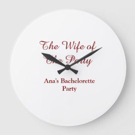 The wife of the party bachelorette party name date ラージ壁時計