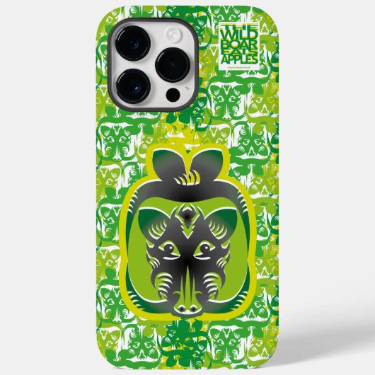 THE WILD BOAR EATS APPLES BY MASANSER Case-Mate iPhoneケース (裏面)