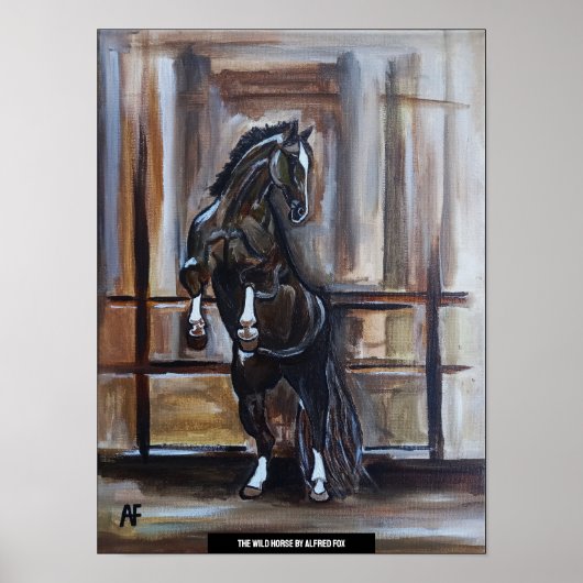 The Wild Horse Painting by Alfred Fox ポスター (正面)
