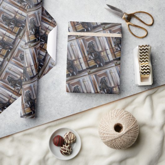 The Wild Horse Painting by Alfred Fox ラッピングペーパー (クラフト)