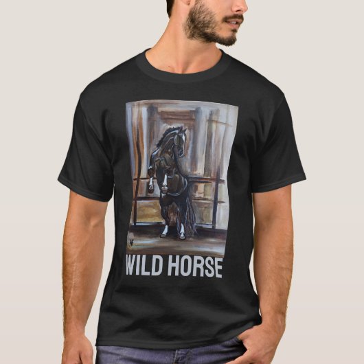 The Wild Horse Painting by Alfred Fox Tシャツ (正面)